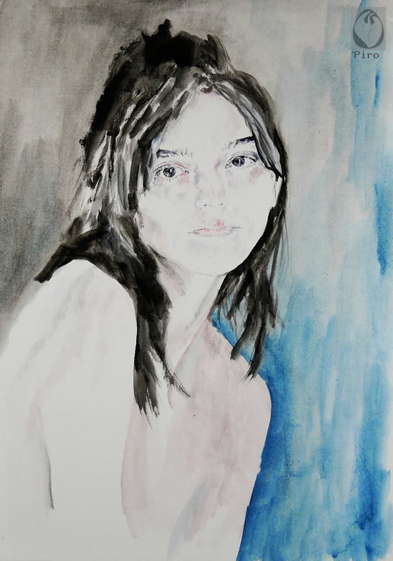 oil on paper - olio su carta di Piro